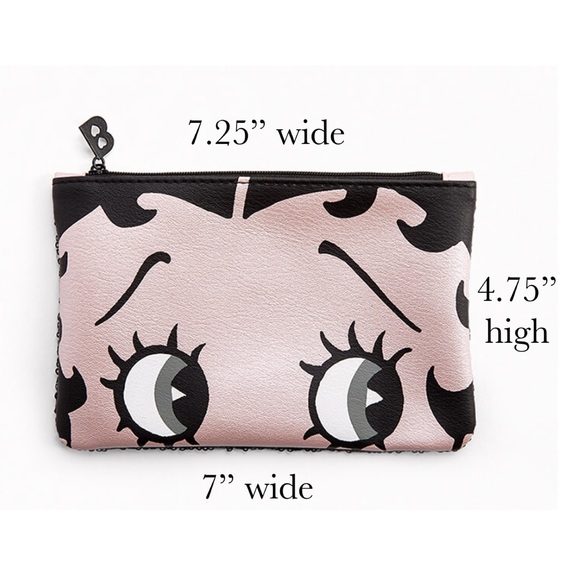 Betty Boop Sequined Cosmetic Bag Clutch Purse - Picture 12 of 12